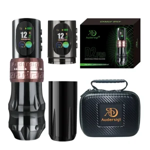 Wireless Battery Tattoo Machine Pen Adjustable Stroke Rotary Tattoo Pen OLED Digital Display Portable Power 2 Grips