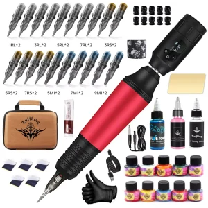 Wireless Battery Tattoo Machine Set One Body Needle Tattoo Tools Kit