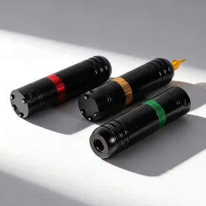 Wireless Electric Tattoo Machine Pen Alloy Body Art Permanent Tattoo Gun Rechargeable Battery 10000 RPM Cartridge Needles