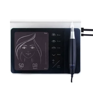 Wireless Eyebrow Microblading Tattoo Pen with Power Bank Silver Permanent Makeup