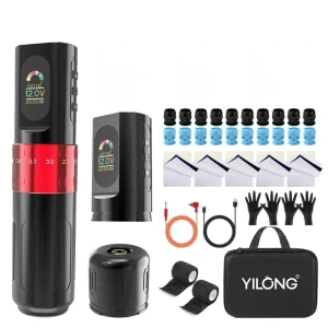 Wireless Hot Sell Professional Tattoo Machine Set Supply Full Complete Tattoo Pen Machine Kit