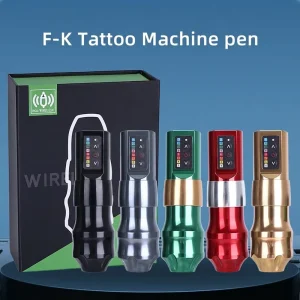 Wireless Lithium Battery Tattoo Machine Pen with Disposable Needles 10000 RPM Rotary for Artists Double Batteries