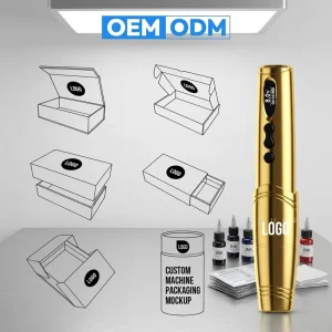 Wireless PMU Tattoo Pen Machine with Dual Batteries Digital Display for Eyebrow Lip Eyeliner Universal Cartridge Needles