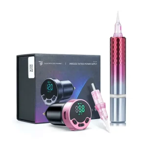 Wireless Permanent Makeup Machine Cordless Rotary Tattoo Machine Device with RCA 2200MAH Battery