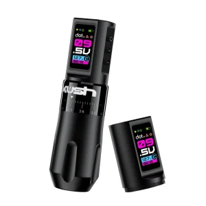 Wireless Permanent Tattoo Machine Pen 4.0mm Adjustable Stroke Rotary Tattoo Gun 1800mAh Battery Aviation Aluminum