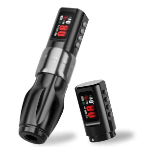 Wireless Permanent Tattoo Pen Cartridge Needles Lithium Battery Coreless Motor 10000 RPM Adjustable Stroke 2.0-4.2MM for Body