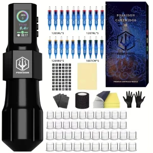 Wireless Power Supply Tattoo Pen Kit for Makeup Body Art with Rechargeable Battery