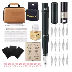Wireless Rechargeable Electric CE Certified P.m.u Tattoo Machine Permanent Makeup Microblading Set for Eyebrow Lips Cartridges