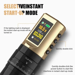 Wireless Rotary Tattoo Machine Pen 2.4 4.2mm Adjustable Stroke LED Display Rechargeable Battery for Professional Tattoo Artists