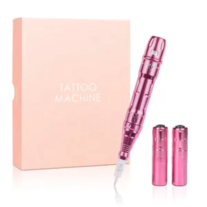 Wireless Rotary Tattoo Pen Machine Kit Rechargeable and Replace Battery Electric Gun Type for Permanent Eyebrows Piercing