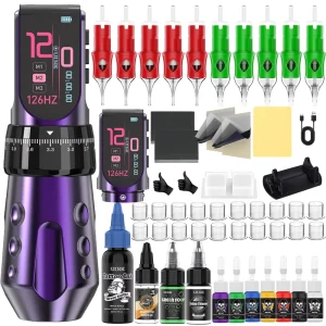 Wireless Tattoo Kit Includes two 1700mAh batteries and adjustable stroke available Small batch OEM