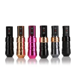 Wireless Tattoo Machine Adjustable Needle Depth RCA 2pcs Multi functional Battery Rotary Pen Tattoo Cartridge Machine