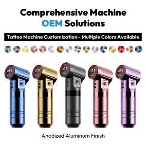 Wireless Tattoo Machine Aluminum Body Lithium Cartridge Disposable Tips
