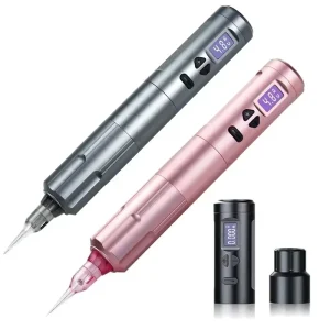 Wireless Tattoo Machine Eyebrow Tattoo Pen With 2 Batteries Capacity 1800mah Lips Tattoos Beauty Semi Permanent Makeup