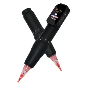 Wireless Tattoo Machine Pen Kit Adjustable Stroke Digital Color Screen Tattoo Gun for Eyebrow Scalp