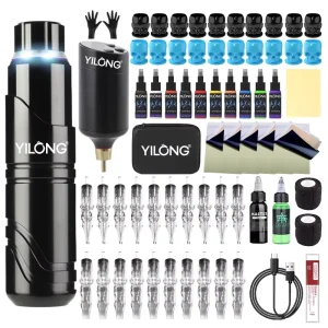Wireless Tattoo Machine Pen Kit Recharge Battery Rotary Tattoo Gun for Tattooing