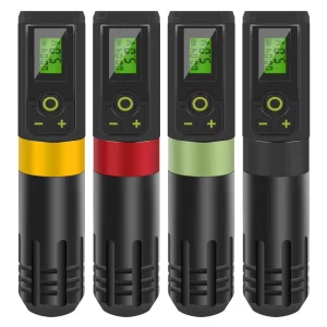Wireless Tattoo Pen 2000mAh Battery LED Display 3.5mm Stroke Voltage Adjustable Aluminum Cartridge Tattoo Machine