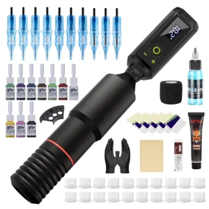 Wireless Tattoo Pen Machine Kit Tattoo Gun Set for Professional Artist Body Art Complete Tattoo Kits