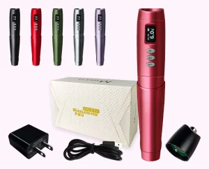 Wireless Tattoo Pen Machine Swiss Motor 1800mAh Type-C 3.5mm Stroke PMU Rotary Professional Permanent Makeup for Artist