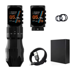 Wireless Tattoo Pen Machine With Lithium Battery Rechargeable 3.5mm Adjustable Stroke For Artists