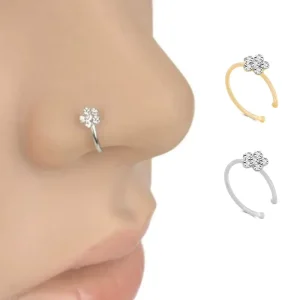 Wish Best-selling Body Jewelry Nose Ring Piercing Tungsten Copper-plated Silver Gold Accessories Retro Wedding