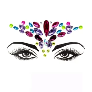 Woman Makeup Party Festival Temporary 3D Waterproof Eco Friendly Acrylic Crystal Body Jewel Sticker Adhesive