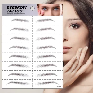 Women Popular New Design Waterproof Cosmetic Face Makeup Temporary Fake Tatoo 6d/4d/3d Eyebrow Tattoo Sticker