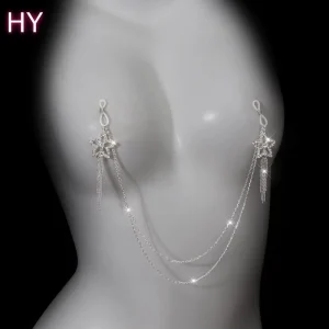 Women’s Dainty Crystal Rhinestone Zinc Alloy Geometric Body Chain Jewelry Trendy Engagement Wedding Party Anniversary