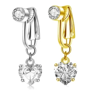 Women’s Sexy Classic Navel Piercing Jewelries Heart Shaped Pendant Jewelry Body Zircon Navel Piercing for Part