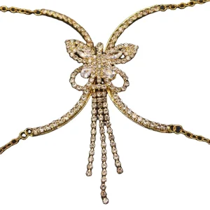 Women’s Shinning Rhinestone Waist Beads Body Jewelry Silver Gold Butterfly Wedding Engagement Anniversary Party Gift Casual