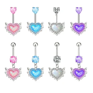 Women’s Stainless Steel Heart Design Nose and Navel Piercing Jewelry