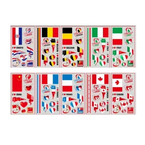 World Flag Stickers Body Stickers Good Quality Tattoo Stickers National Flag Tattoo for USA Football Match