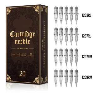 X RAY 20pcs box 1203RL 1207RL 1207RM 1209RM Mixed Size Sterilized Safe Professional Disposable Tattoo Cartridges Needles