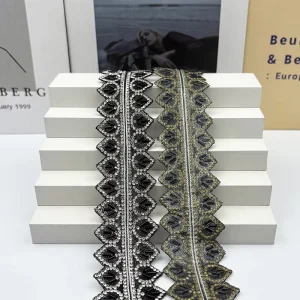 XLQ4065 1 Handmade New Glass Rhinestone Lace DIY Accessory Chain Trim Eco Friendly Stretch Wedding Dress Clothing Accessories