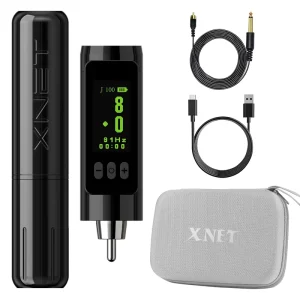 XNET Bacio 3.5mm Stroke Portable PMU Rotary Permanent Makeup Tattoo Pen Machine with RCA Battery for Lips Eyeliner Eyebrow