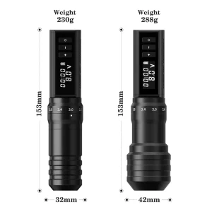 XNET Hunter Max 2.2-4.2mm Adjustable Stroke Wireless Tattoo Pen Machine with 32mm/42mm Grip