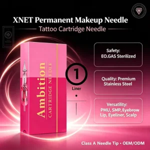 XNET Pink 20pcs 0.18mm 0.25mm 0.3mm 0.35mm 1RL 3RL 5RL 7RL 5F 7F SMP PMU Permanent Lip Eyebrow Body Tattoo Cartridge Needle