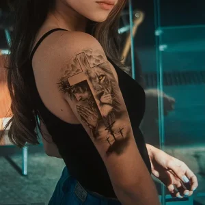 XQB401 500 Large Arm Water Transfer Waterproof Sweatproof Arm Leg Back Waist Body Art Temporary Tattoo Stickers for Men and Women