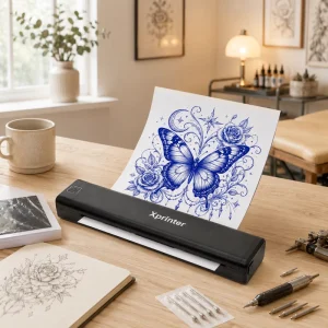 Xprinter P84 Portable Tattoo Printer Lightweight Wireless A4 Thermal Stencil Printer for Travel Tattoo Artists
