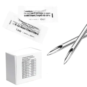 YABA 100pcs box 12 14 16 18 20G 316L Stainless Steel Disposable Puncture Needle Piercing Needle Disposable Piercing Tools