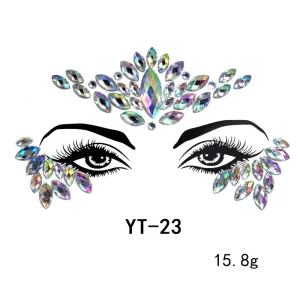 YALONG Gem Festival Face Jewels Stickers OEM Custom LOGO Crystal Fashion Eye Body Facial Face Stickers