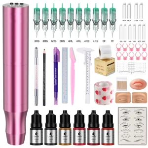 Ybeauty 2 in 1 Wireless Tattoo and Microblading PMU Kit with Free Carry Bag
