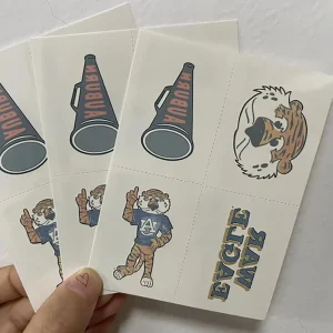 Your Own Logo Artwork Design Custom Eco-Friendly White Temporary Tattoo Sticker Waterproof Color Tattoo for Body