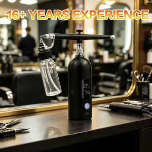 Zero Clog High Atomization Airbrush for Hair Enhancement and Skin Care Kit with Long Life Battery and LED Power Display