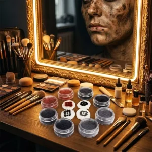 Zombie Vampire Halloween Makeup Day of the Dead Sugar Skull SFX Face Paint Sealer Matte HD Professional Setting Powder