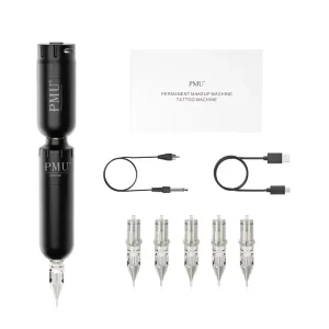 for PMU Tattoo Pen Lithium Battery Permanent Makeup Machine with Disposable Cartridge Needle Kit