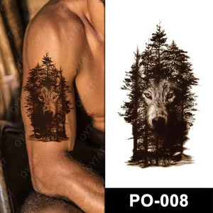 or Custom High Quality Water Transfer Body Art Fake Temporary Tattoo